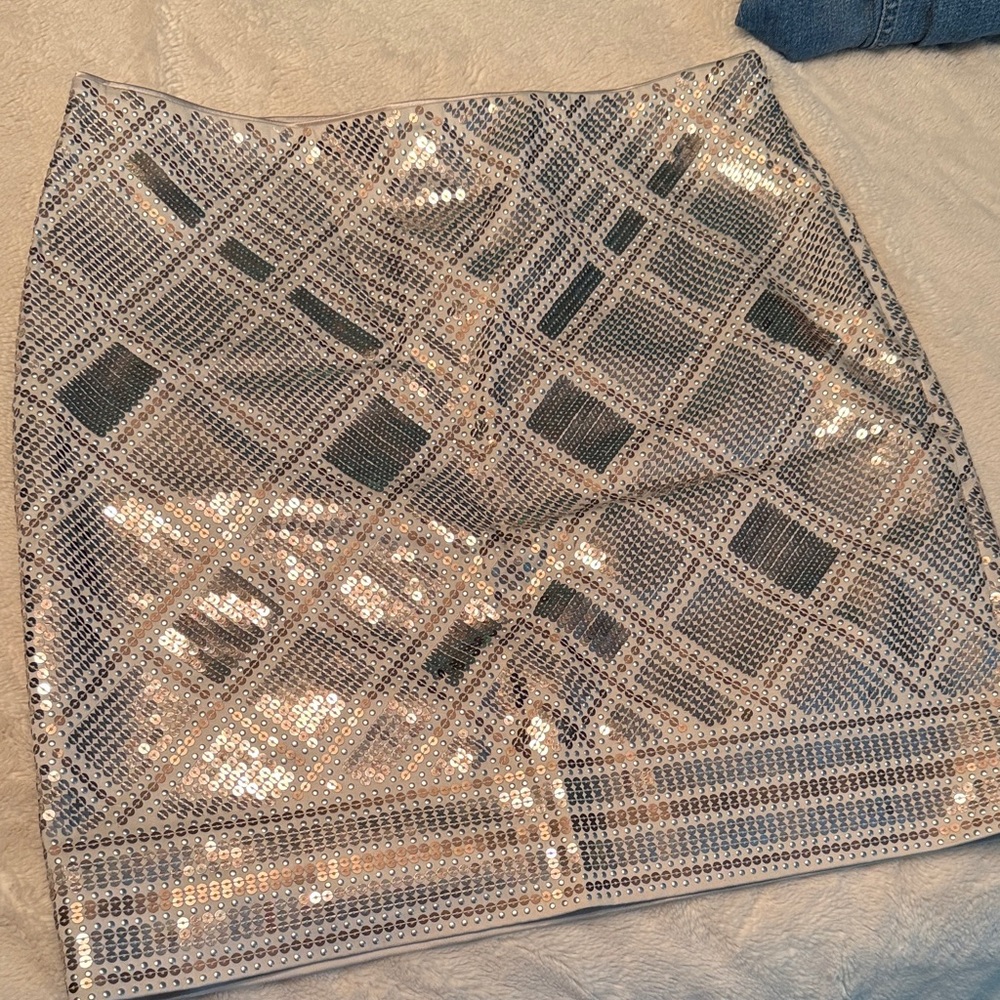 Silver and gold Sequin Women's Skirt